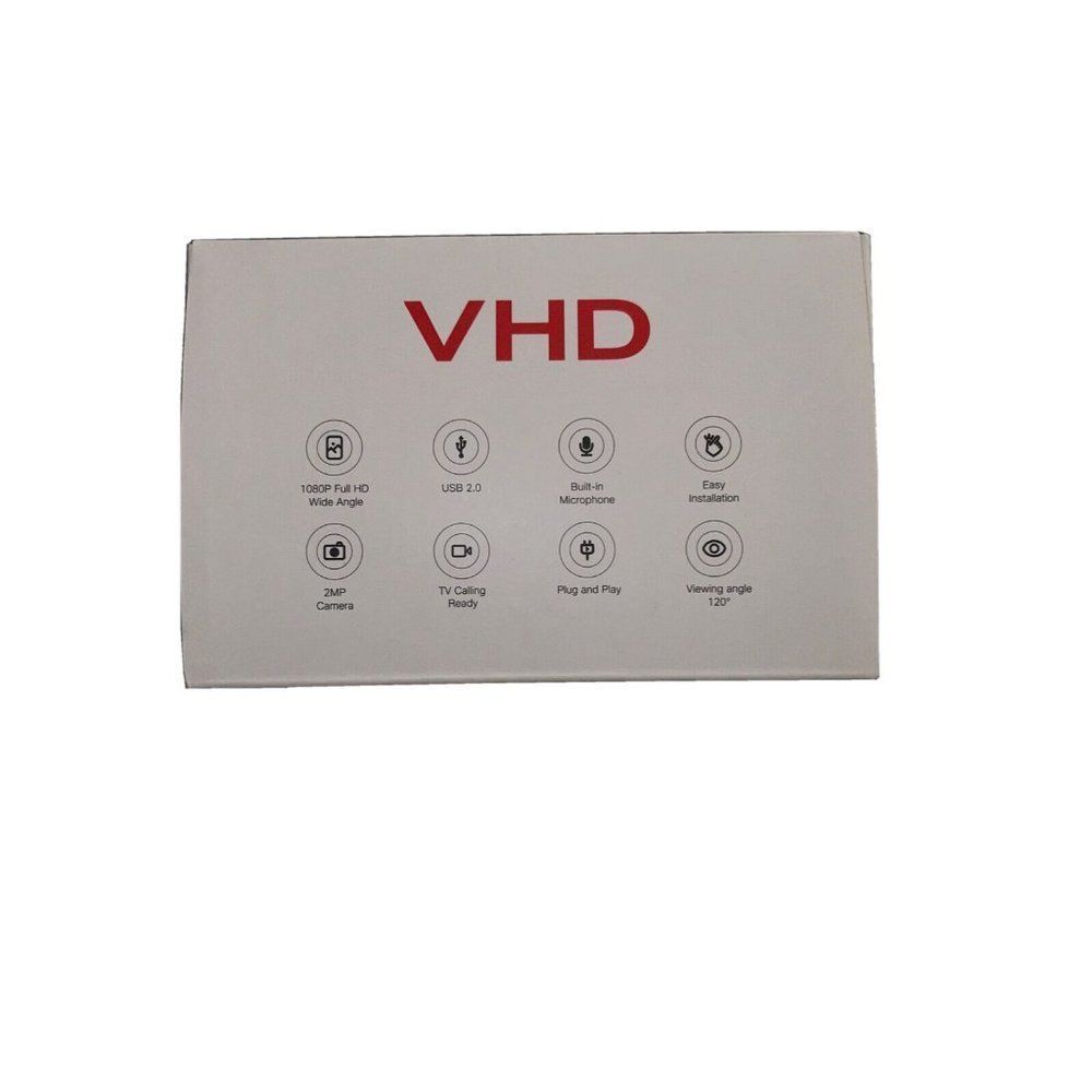 New VHD J1702C 1080p Full HD Wide Angle 2MP Webcam USB With Microphone ValueHD